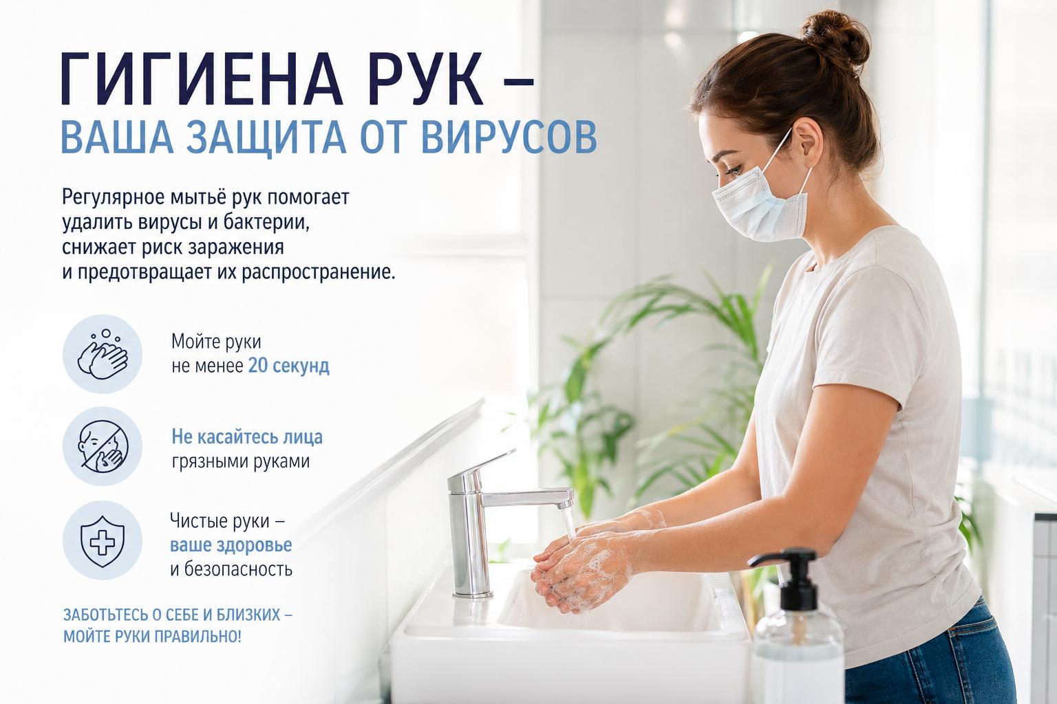 Важность гигиены рук при вирусах