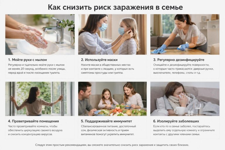 Как снизить риск заражения в семье без паники и лишних трат